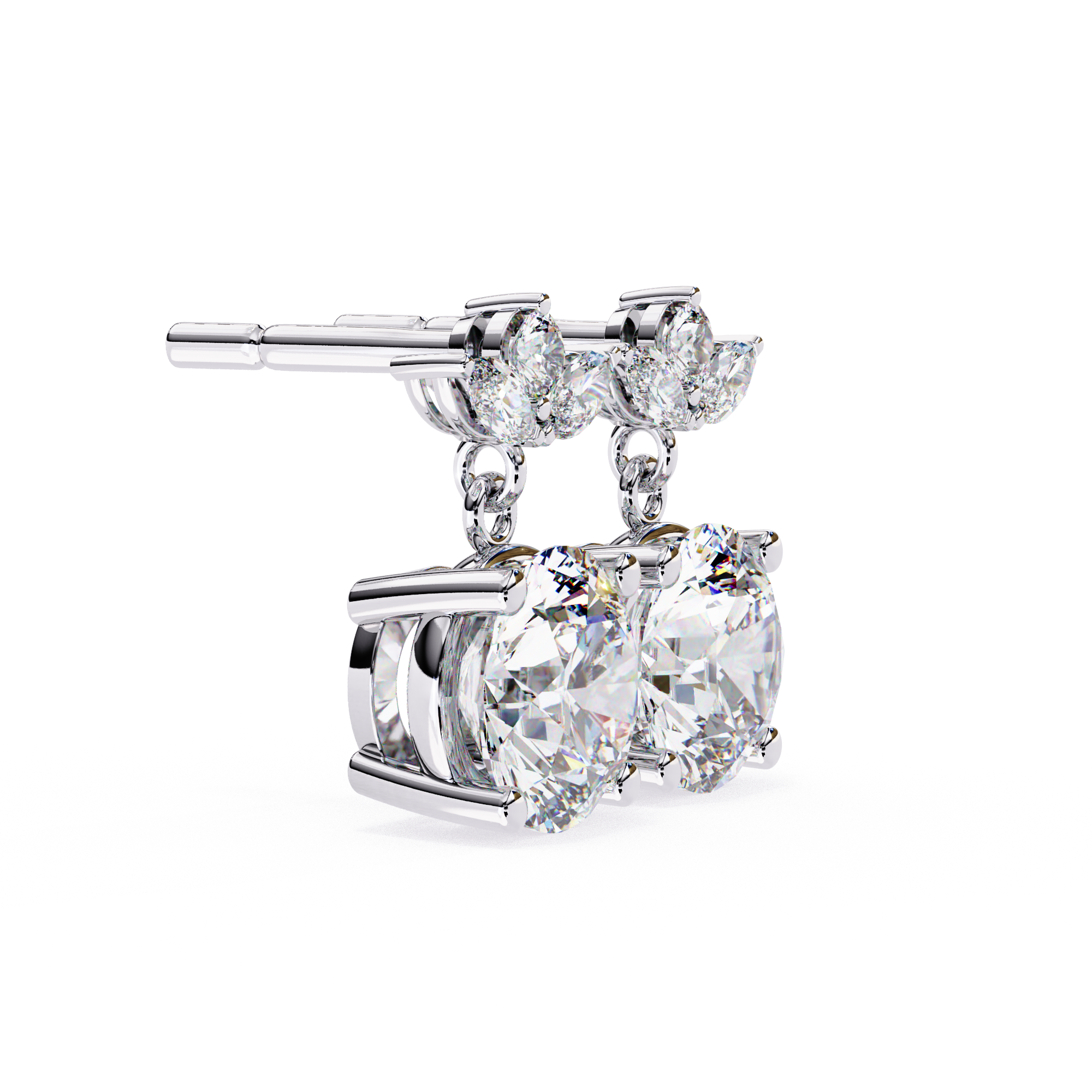 Minimal yet elegant diamond dangle earrings for women