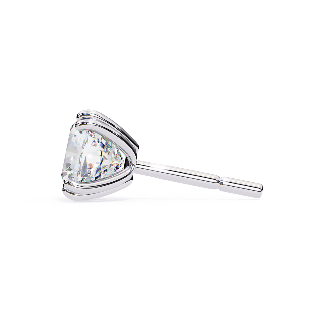 Cushion diamond stud earrings
