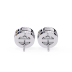 Elegant bezel set diamond stud earrings