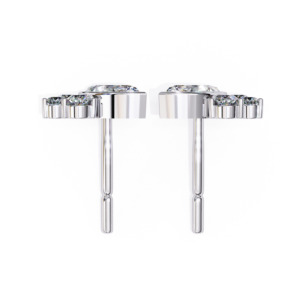 White Gold Lightweight diamond stud earrings