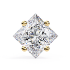 Elegant princess cut diamond stud earrings