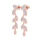 Diamond drop earrings in Rose Gold