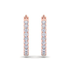 Minimalist diamond hoop earrings