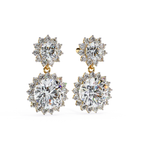 Statement diamond drop earrings