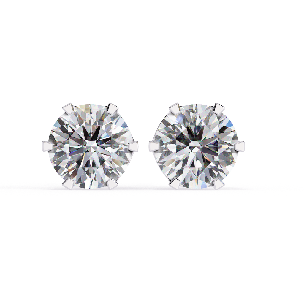 Diamond stud earrings