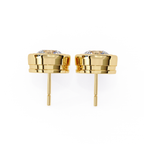 Elegant bezel set diamond stud earrings
