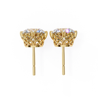 Designer Round diamond stud earrings