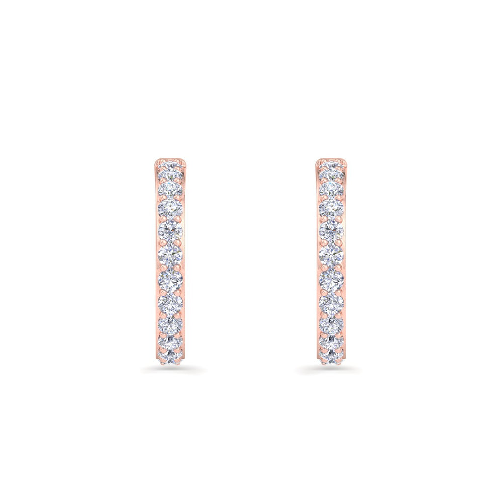 Everyday diamond hoop earrings