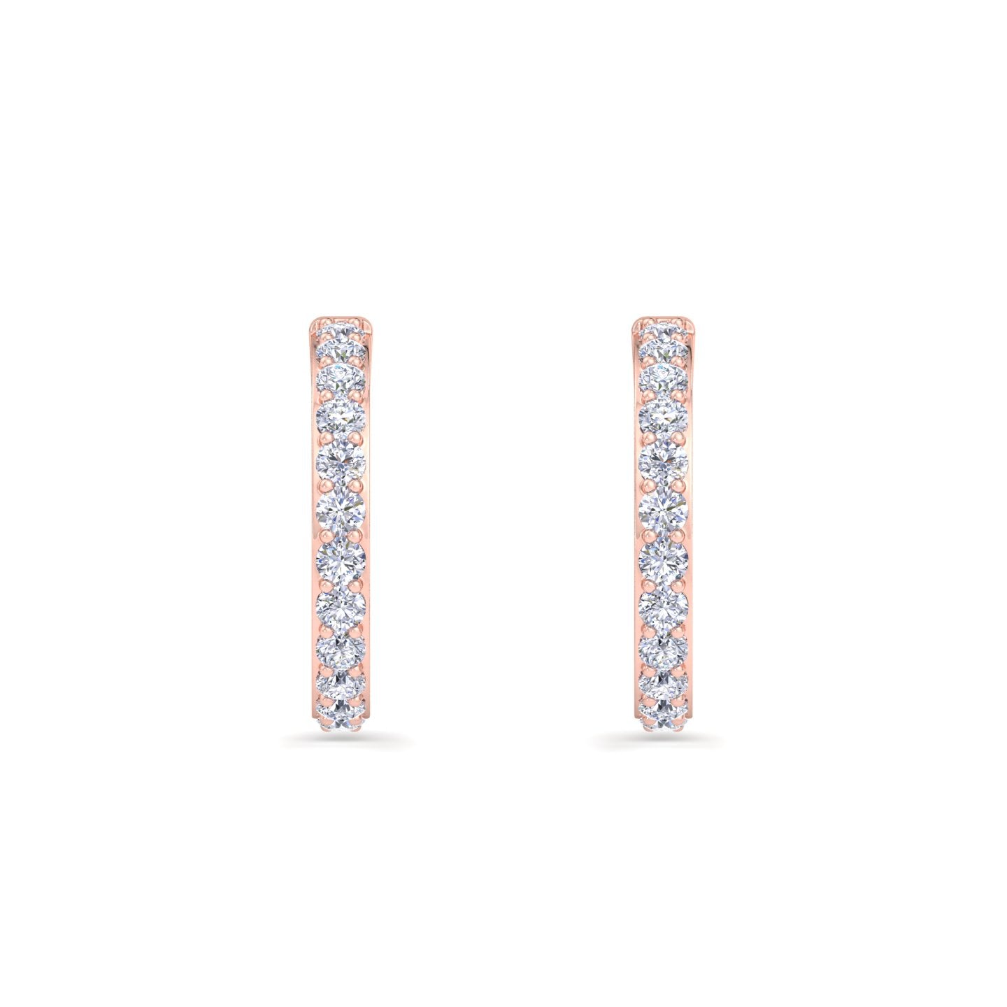 Everyday diamond hoop earrings