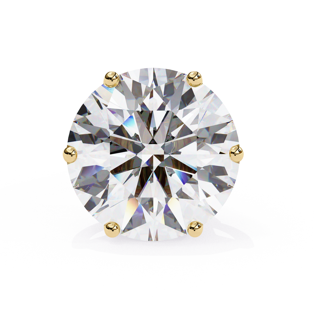 Round diamond stud earrings