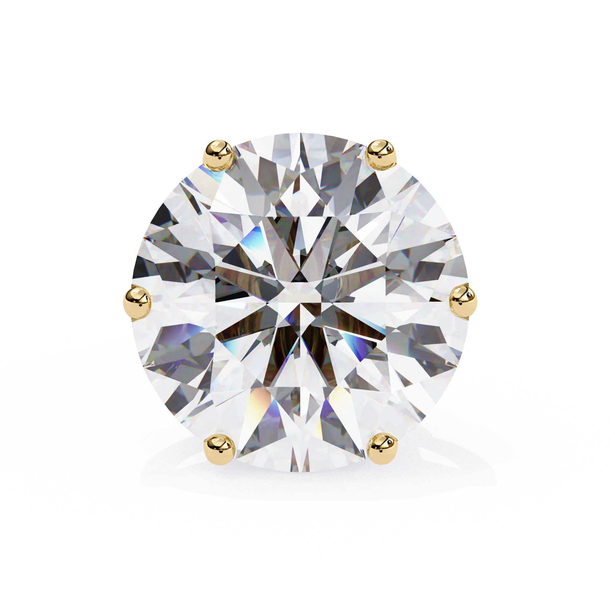 Round diamond stud earrings