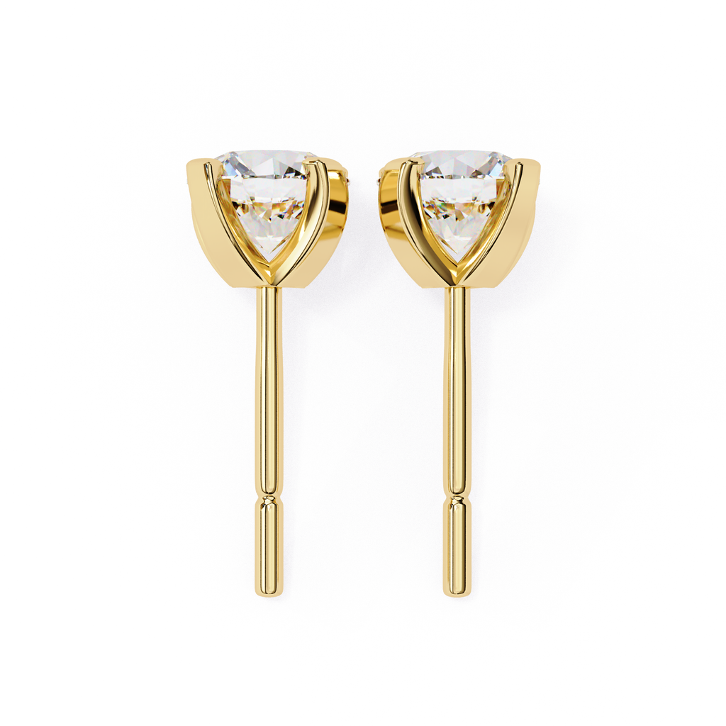 Designer Round diamond stud earrings