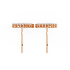 Rose Gold diamond circle stud earrings everyday wear