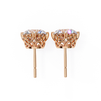Designer Round diamond stud earrings