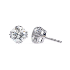 Elegant Round cut diamond stud earrings