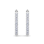 Minimalist diamond hoop earrings