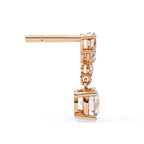 Premium diamond drop earrings lab grown diamonds in Rose Gold