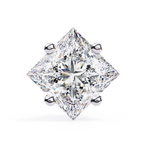 Elegant princess cut diamond stud earrings