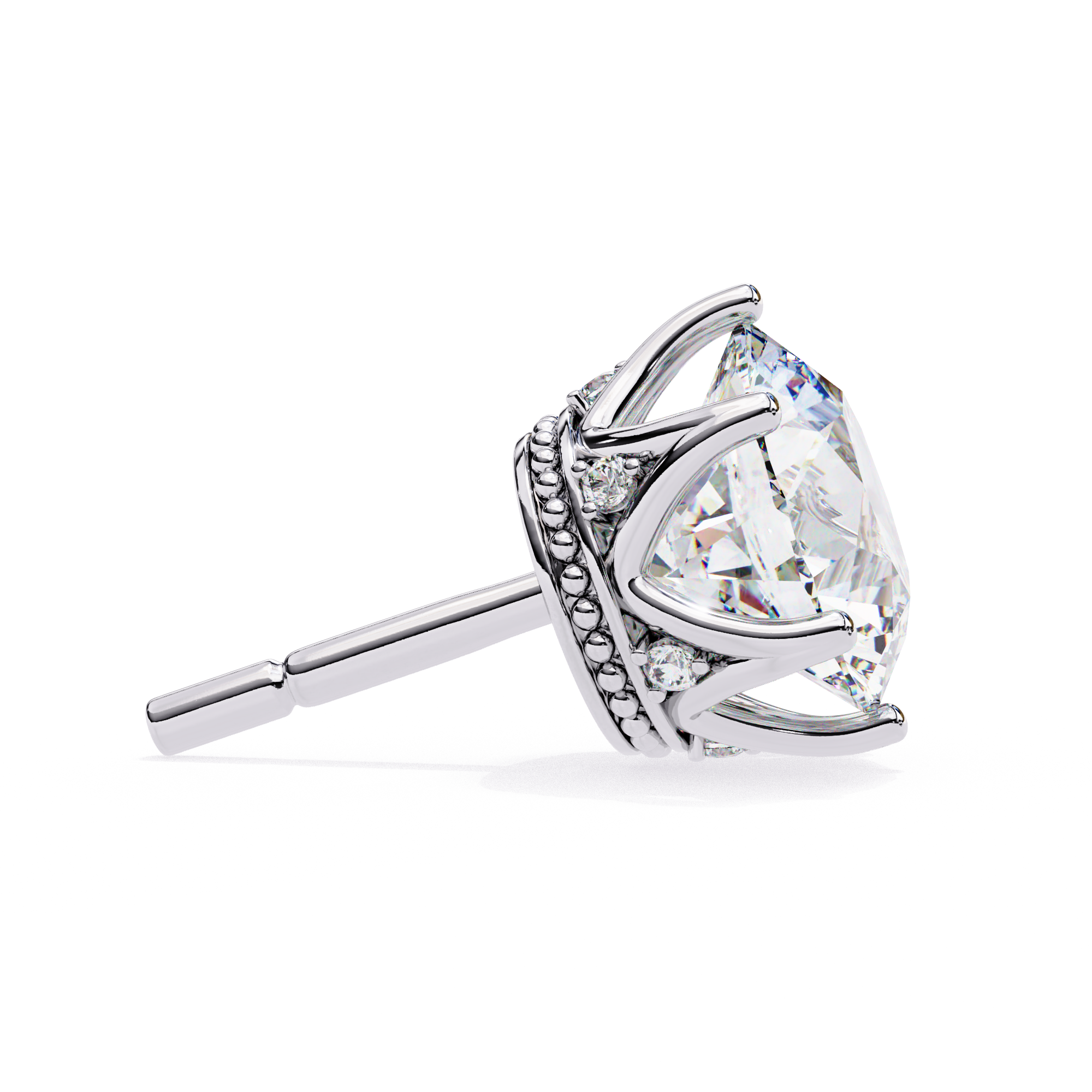 Luxury round diamond studs