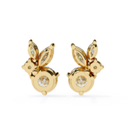 Premium gold diamond stud earrings