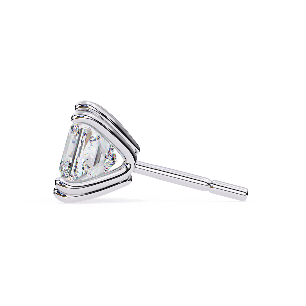 Square diamond stud earrings