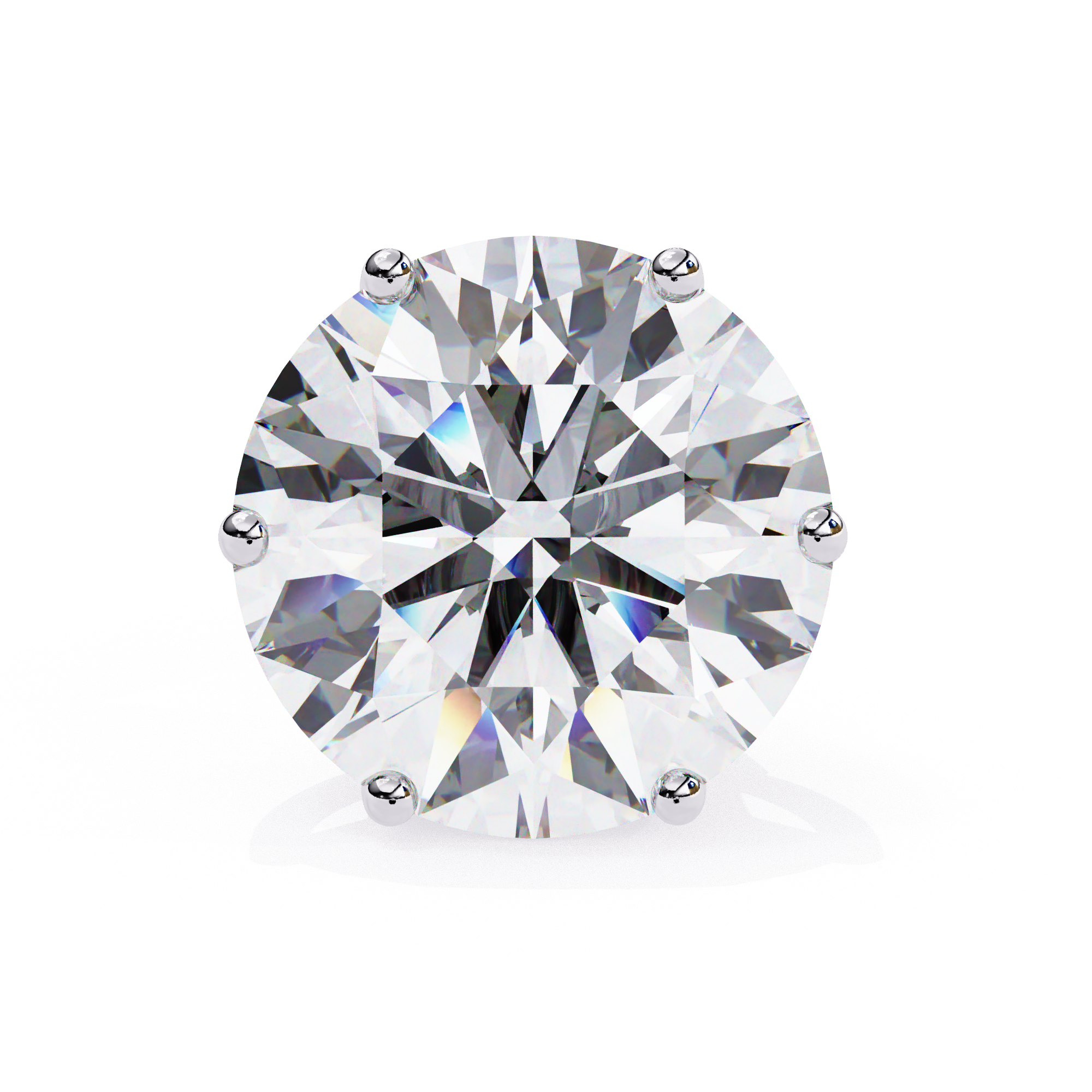 Round diamond stud earrings
