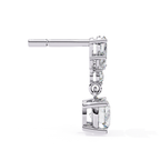 Premium diamond drop earrings lab grown diamonds in White Gold