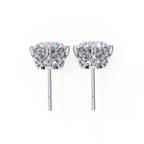 Designer Round diamond stud earrings
