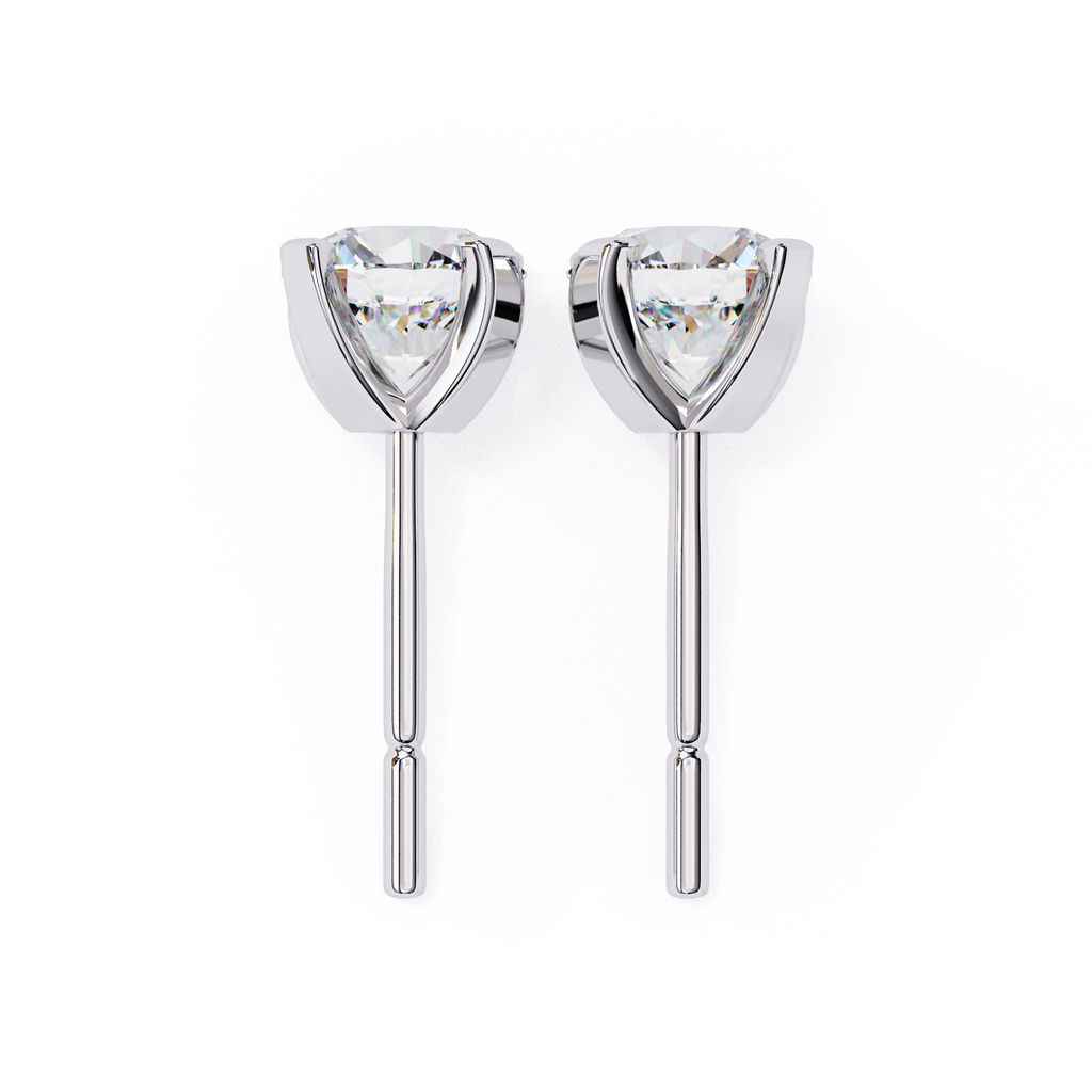 Designer Round diamond stud earrings