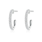 Everyday diamond hoop earrings