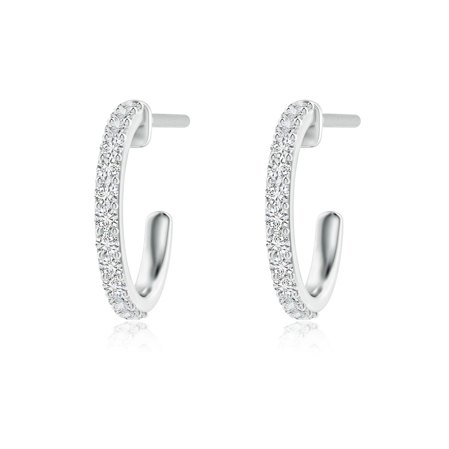 Everyday diamond hoop earrings