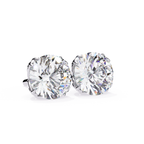 Minimal Round diamond stud earrings everyday wear