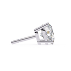 Classic prong set heart diamond stud earrings for women