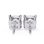 Premium white gold cushion cut diamond stud earrings