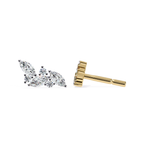 Marquise diamond cluster stud earrings