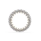Sparkling round diamond circle stud earrings