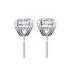 Minimal Round halo diamond studs