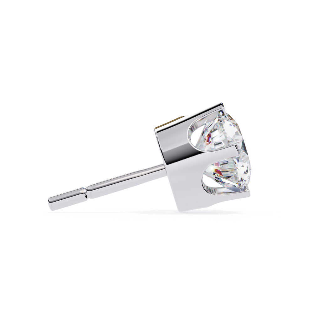 White Gold Round diamond Earring