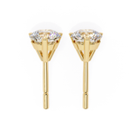Designer Round diamond stud earrings