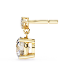 Premium diamond drop earrings lab grown diamonds in gold