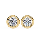 Contemporary round diamond stud earrings