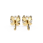 Premium gold Round cut diamond stud earrings