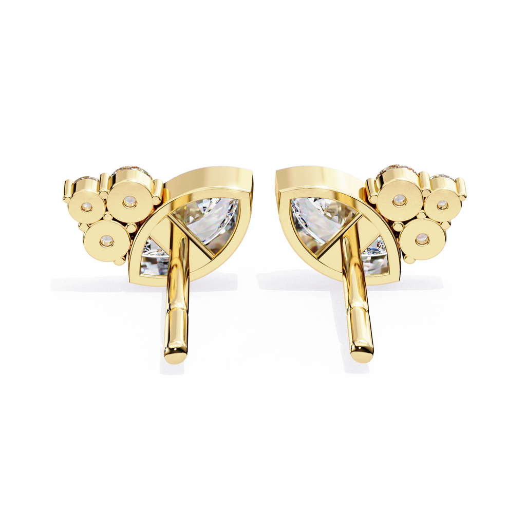 Premium diamond stud earrings marquise style for women