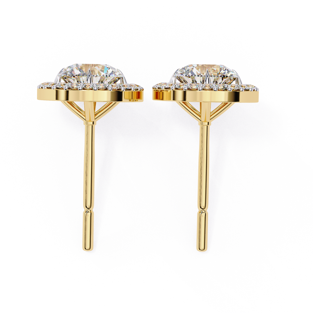 Premium gold diamond earrings
