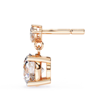 Premium diamond drop earrings lab grown diamonds in Rose Gold