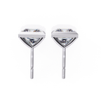 Minimalist diamond stud earrings square shape