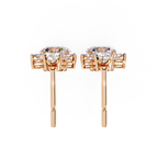 Classic diamond earrings round solitaire