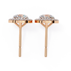 Premium rose gold diamond earrings