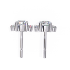 Trendy diamond stud earrings