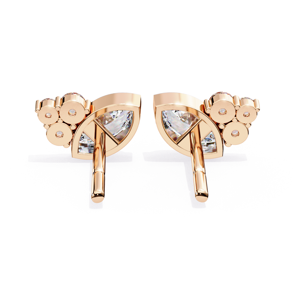 Premium diamond stud earrings marquise style for women
